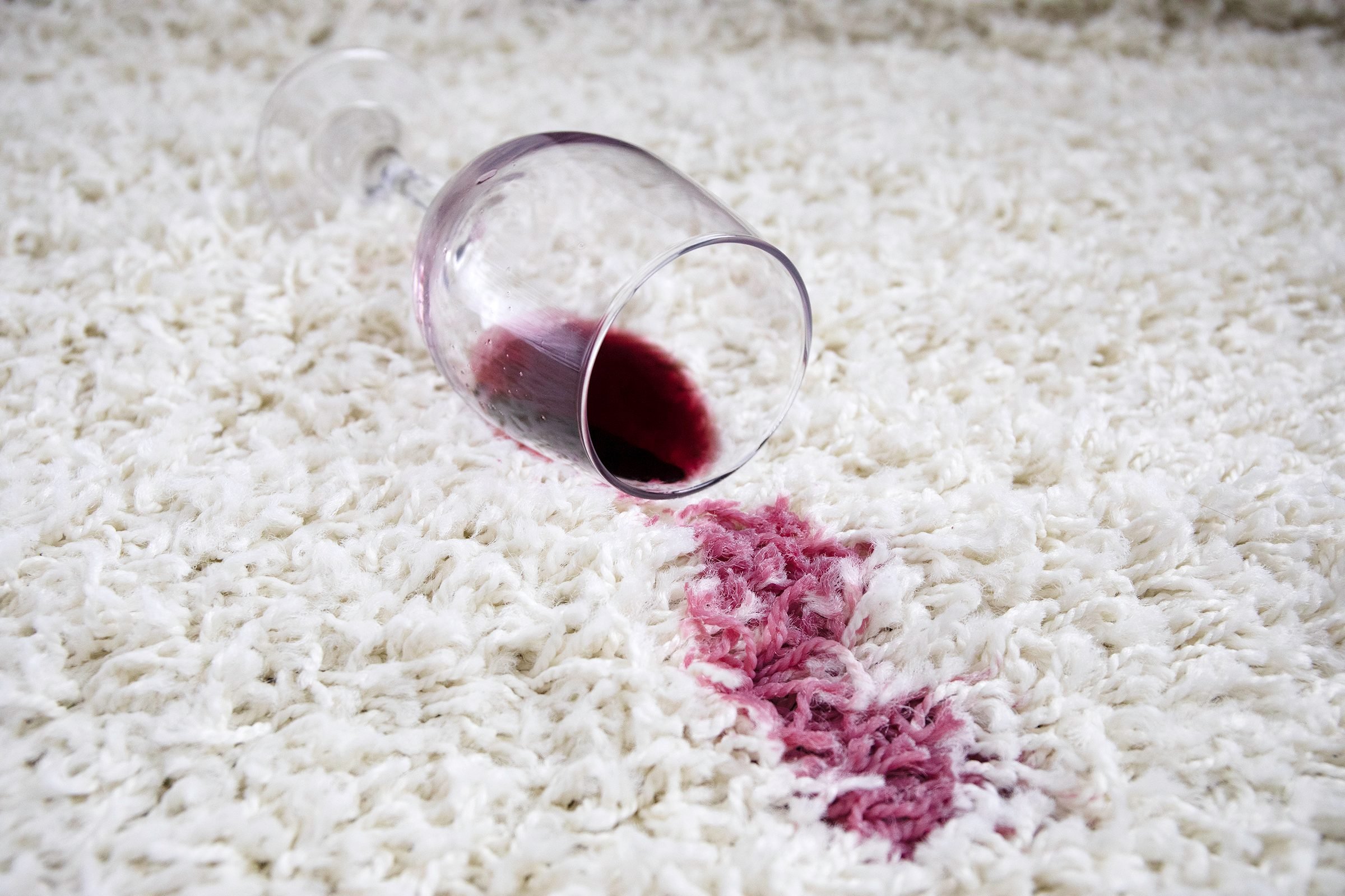 How to clean up after a red wine spill on carpet